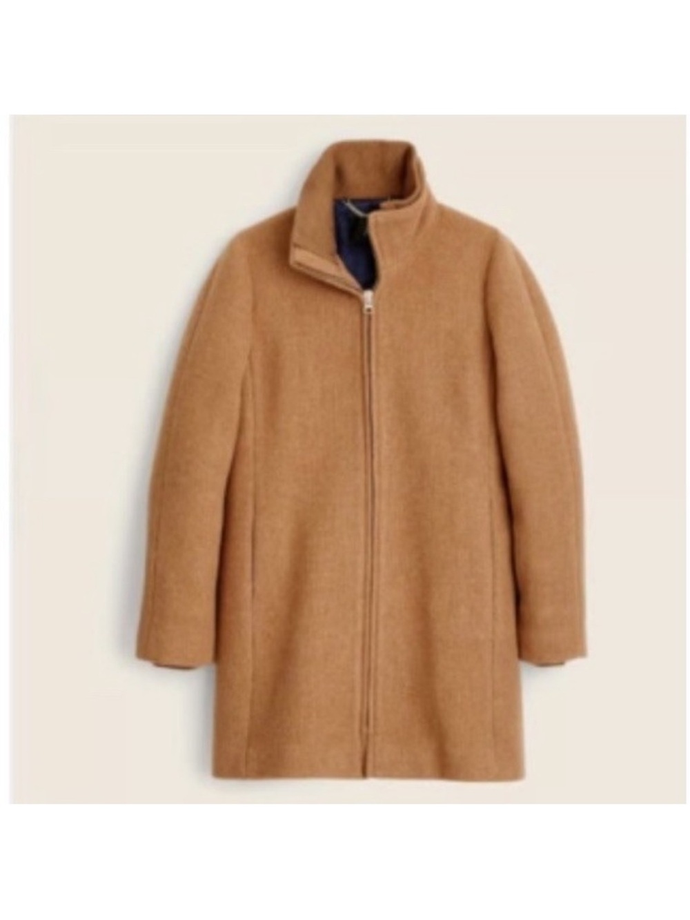 J.Crew Lodge Coat in Italian Stadium Cloth Wool Size 4 Tall - Picture 2 of 8